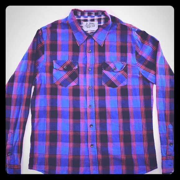 //A fine mess blue and red flannel// - Picture 1 of 5